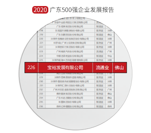 2020年廣東企業500強